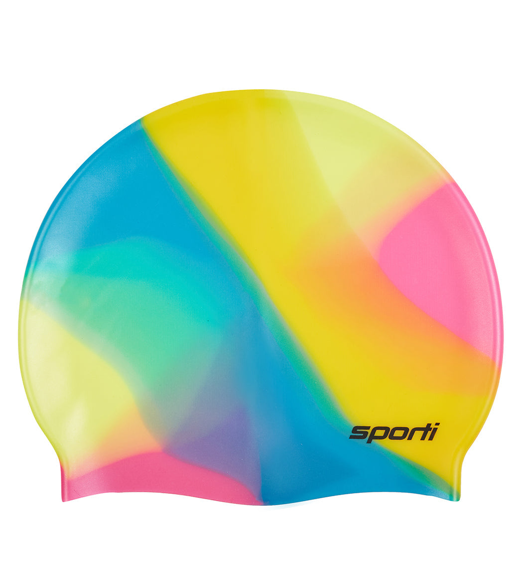 Sporti Multi Color Silicone Swim Cap