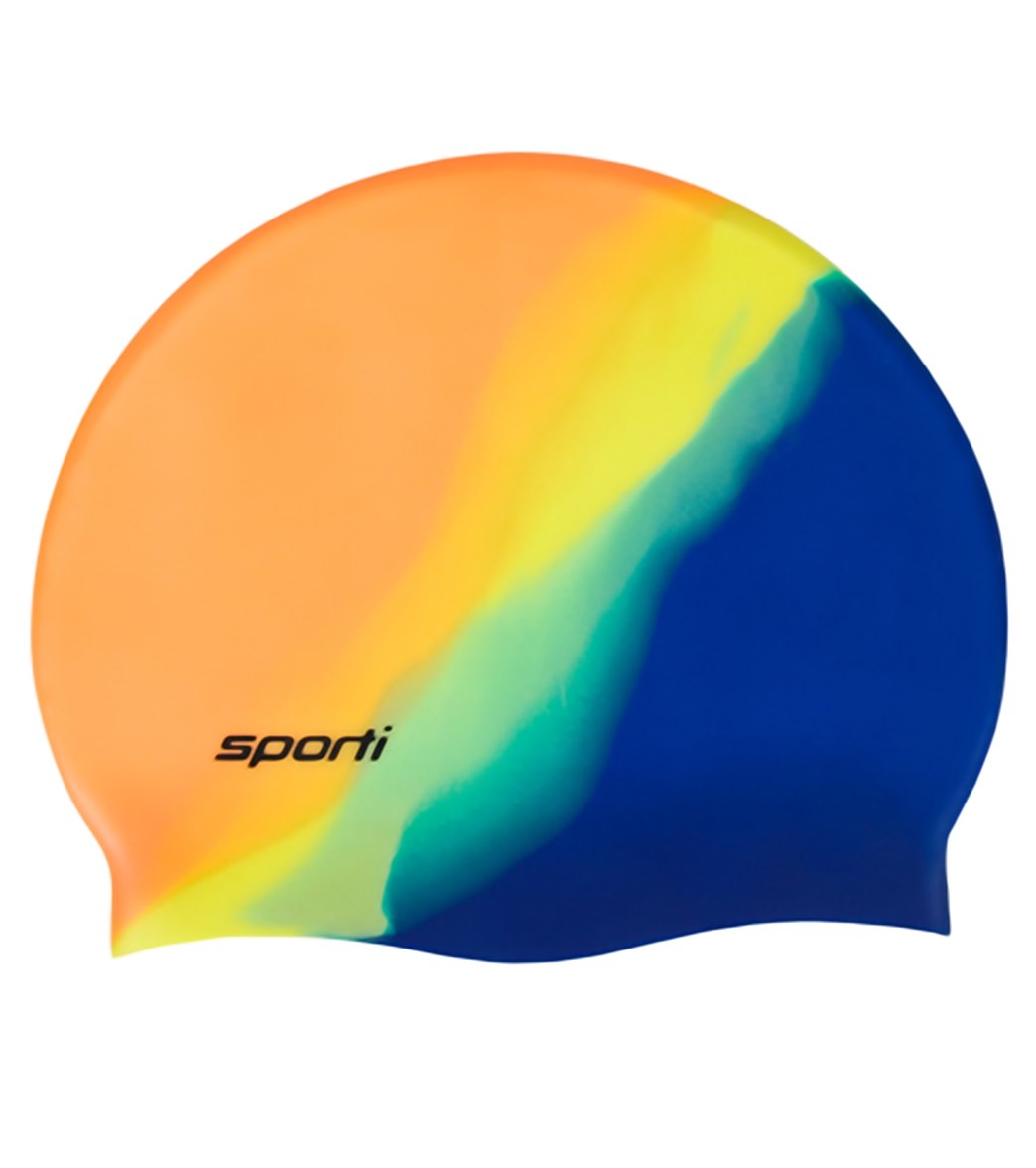 Sporti Multi Color Silicone Swim Cap