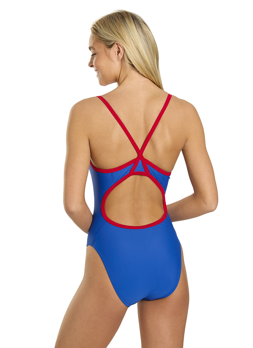 Sporti Guard Piped Thin Strap One Piece Swimsuit