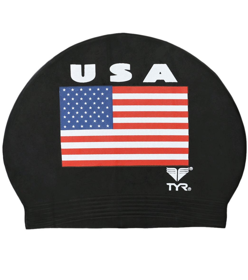 TYR USA Latex Swim Cap