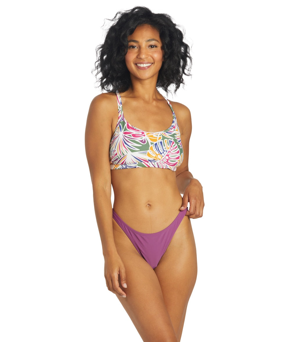 Sporti Solid Thong Bikini Swim Bottom