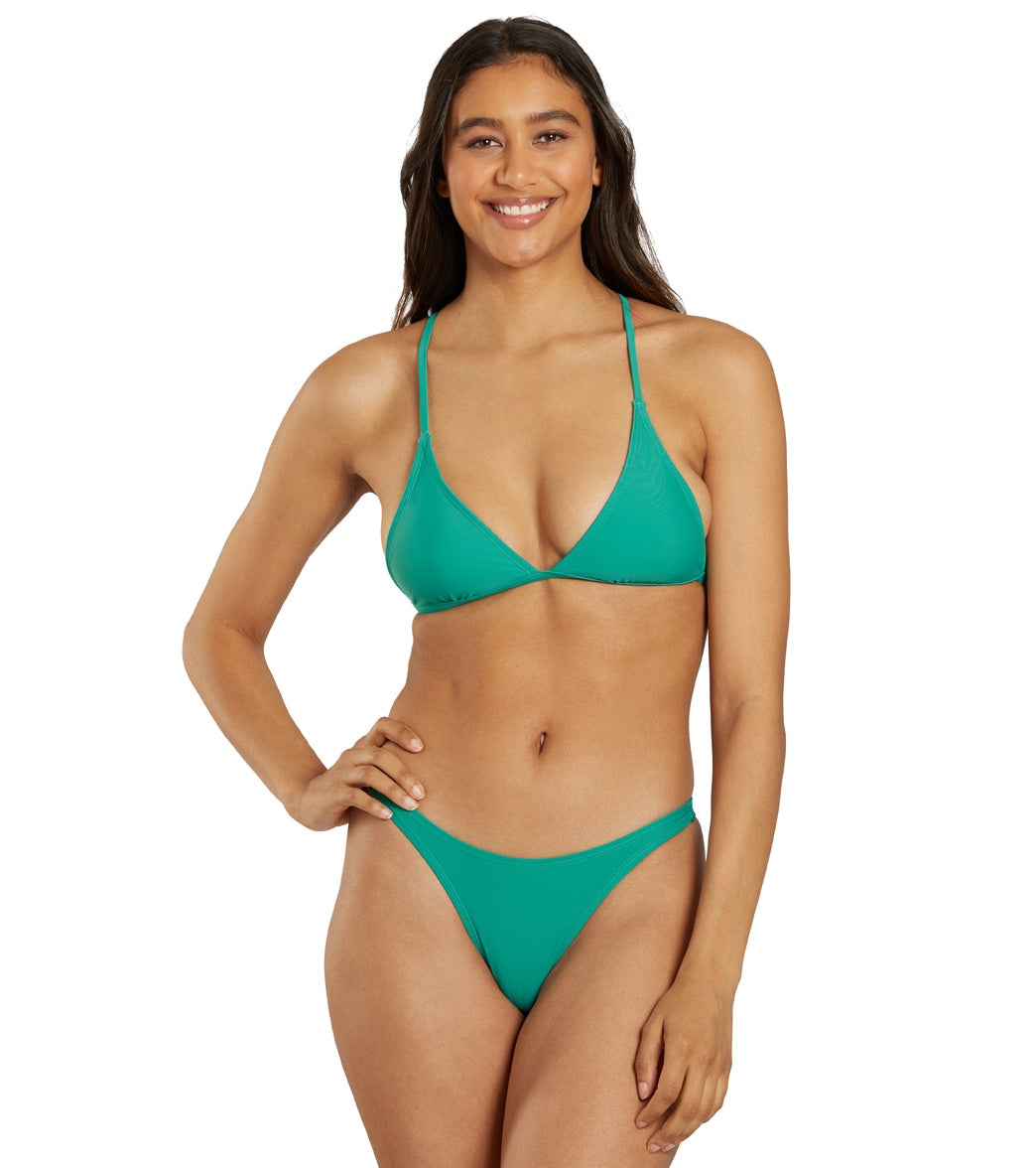 Sporti Solid Thong Bikini Swim Bottom