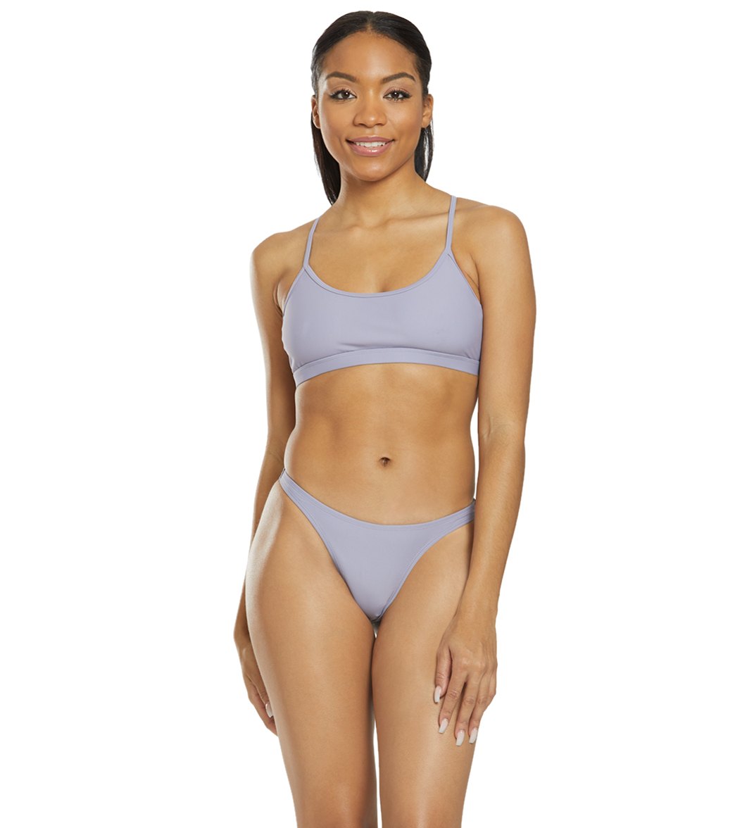 Sporti Solid Thong Bikini Swim Bottom