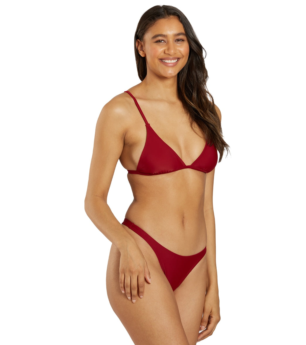 Sporti Solid Thong Bikini Swim Bottom