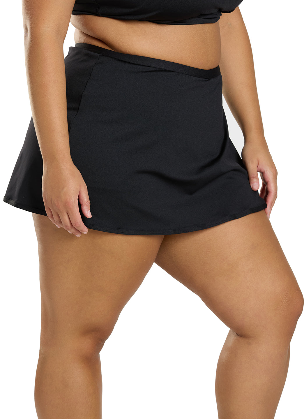 TYR Solid Wrap Front Swim Skort