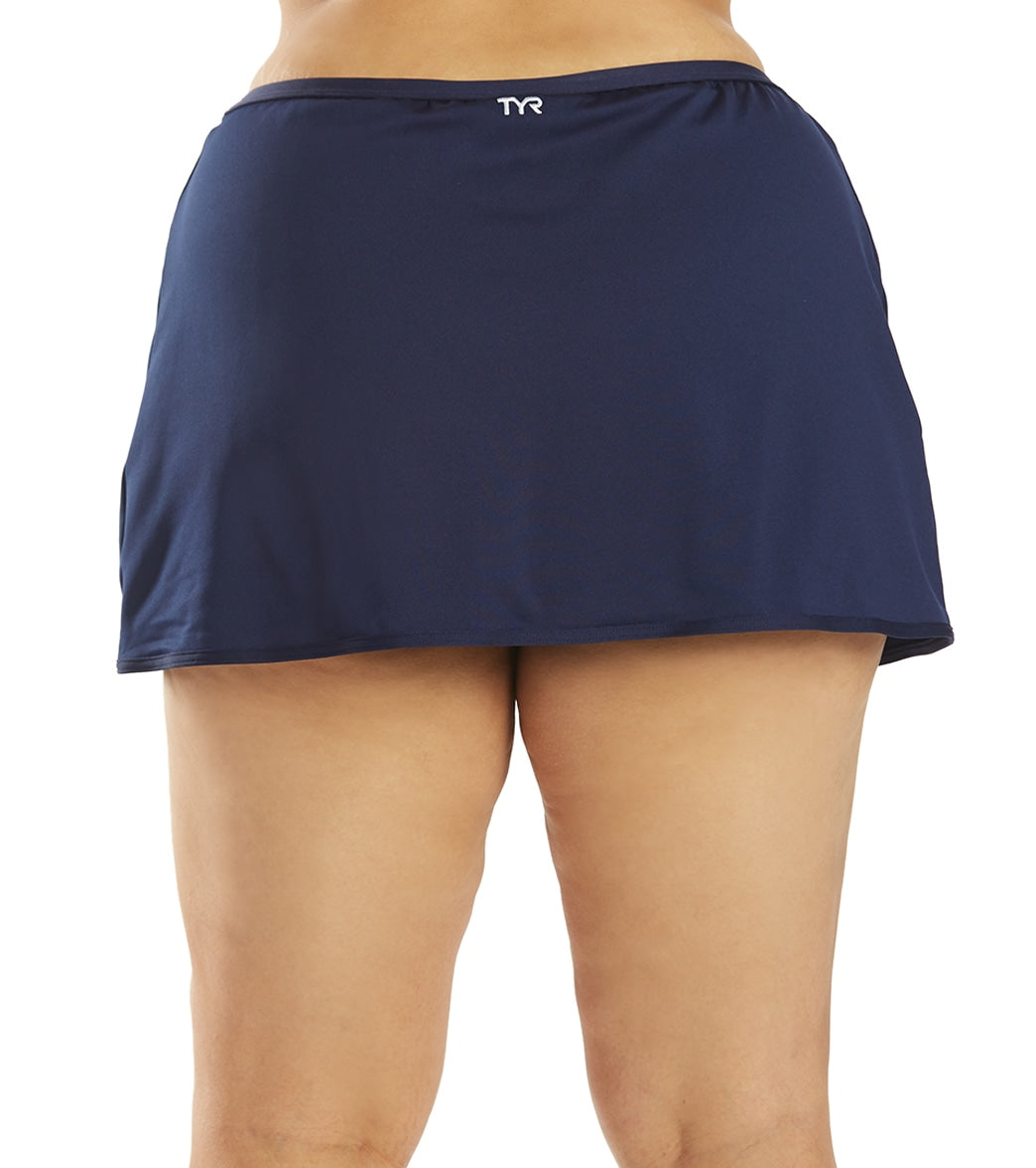 TYR Solid Wrap Front Swim Skort