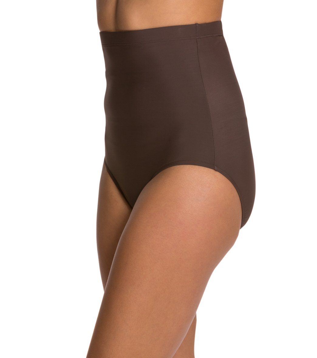 Penbrooke Swimwear Solid Ultra High Waist Pant Bikini Bottom