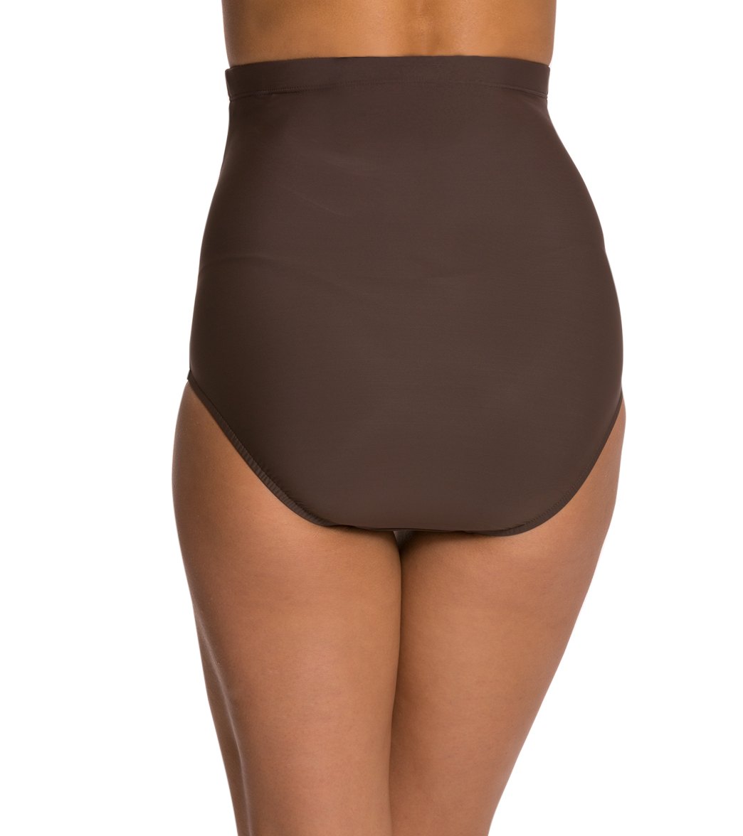 Penbrooke Swimwear Solid Ultra High Waist Pant Bikini Bottom