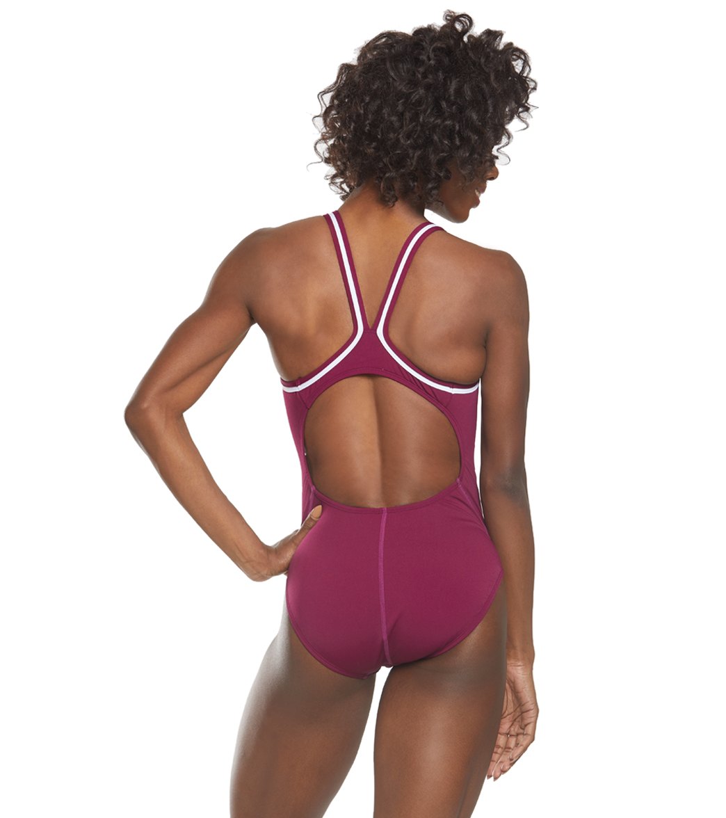 Dolfin Poly Solid DBX Back One Piece Swimsuit