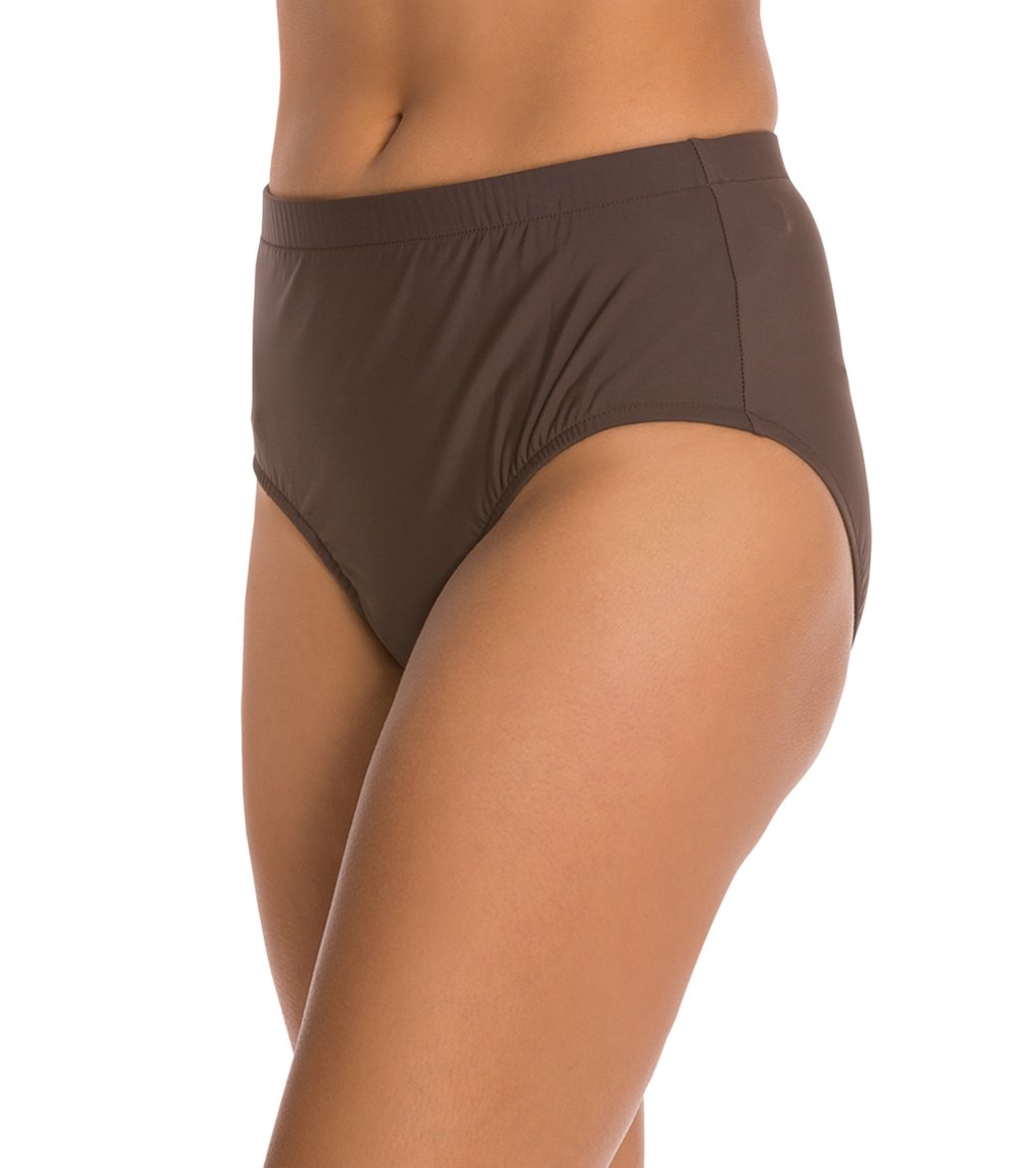 Penbrooke Swimwear Solid Basic Pant Bikini Bottom
