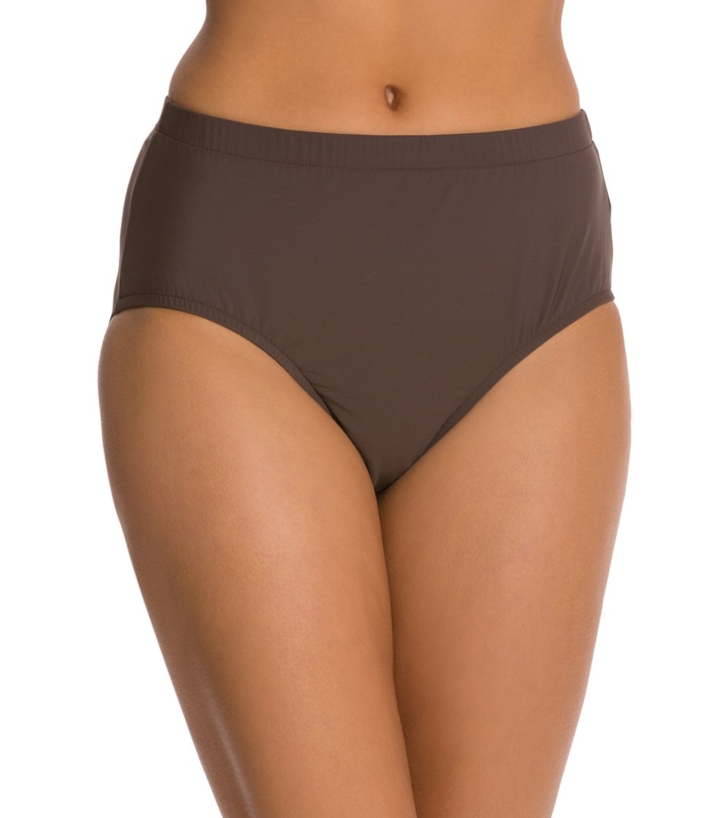 Penbrooke Swimwear Solid Basic Pant Bikini Bottom