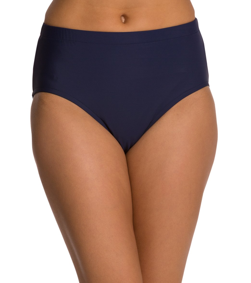Penbrooke Swimwear Solid Basic Pant Bikini Bottom