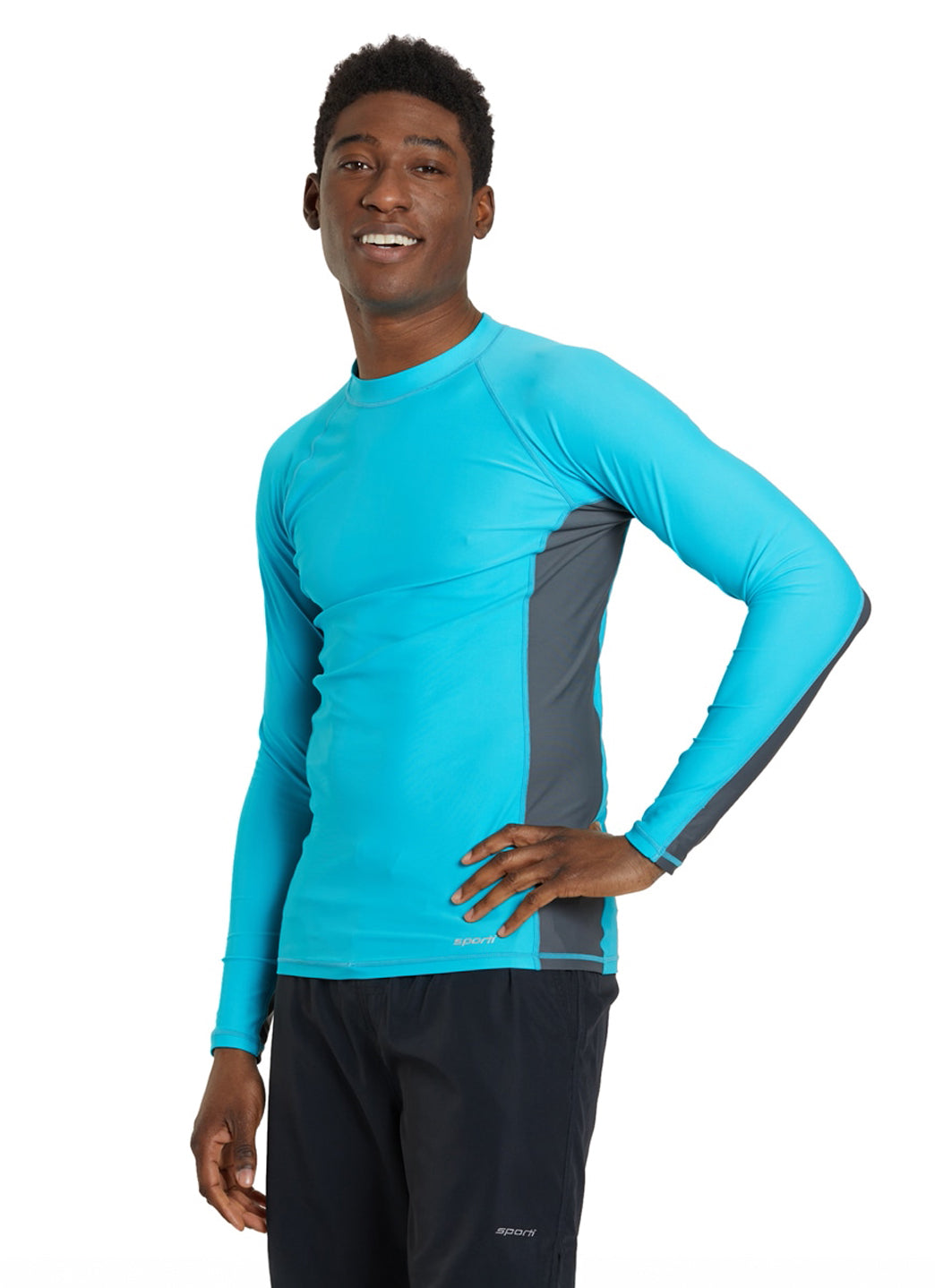 Sporti Men's L/S UPF 50+ Sport Fit Rash Guard