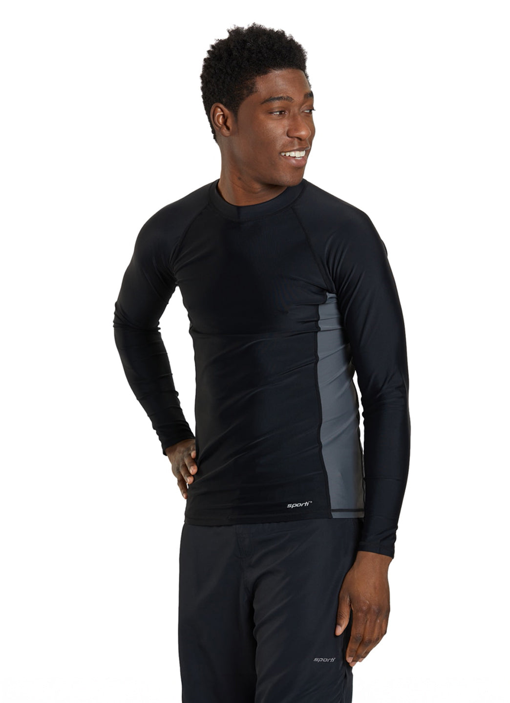 Sporti Men's L/S UPF 50+ Sport Fit Rash Guard