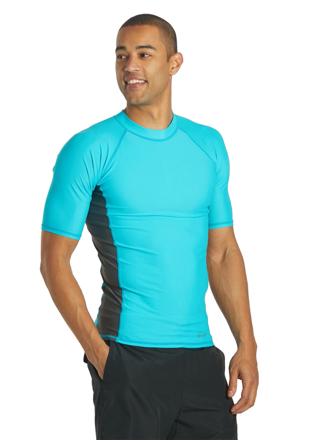 Sporti Men's S/S UPF 50+ Sport Fit Rash Guard