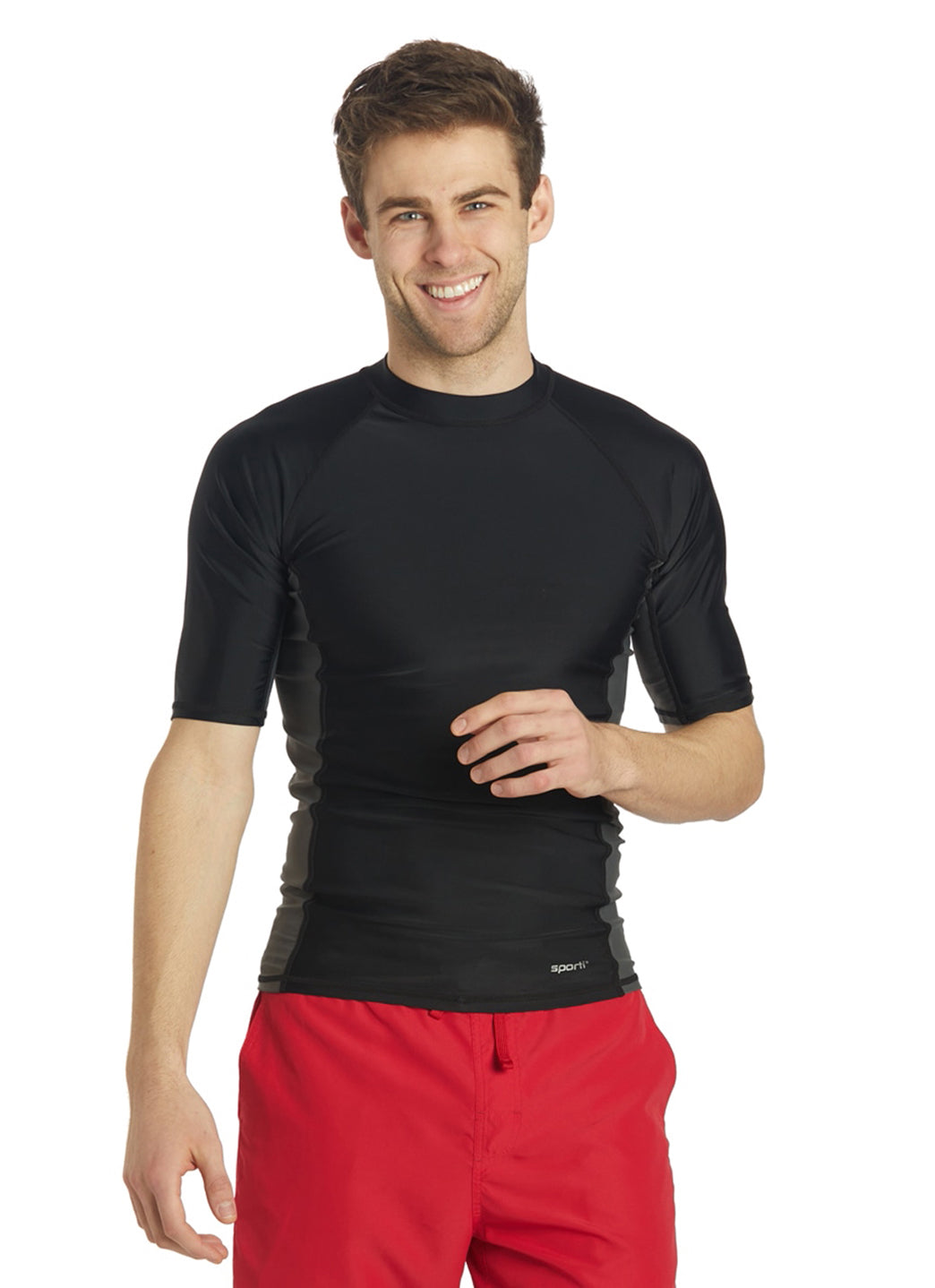 Sporti Men's S/S UPF 50+ Sport Fit Rash Guard