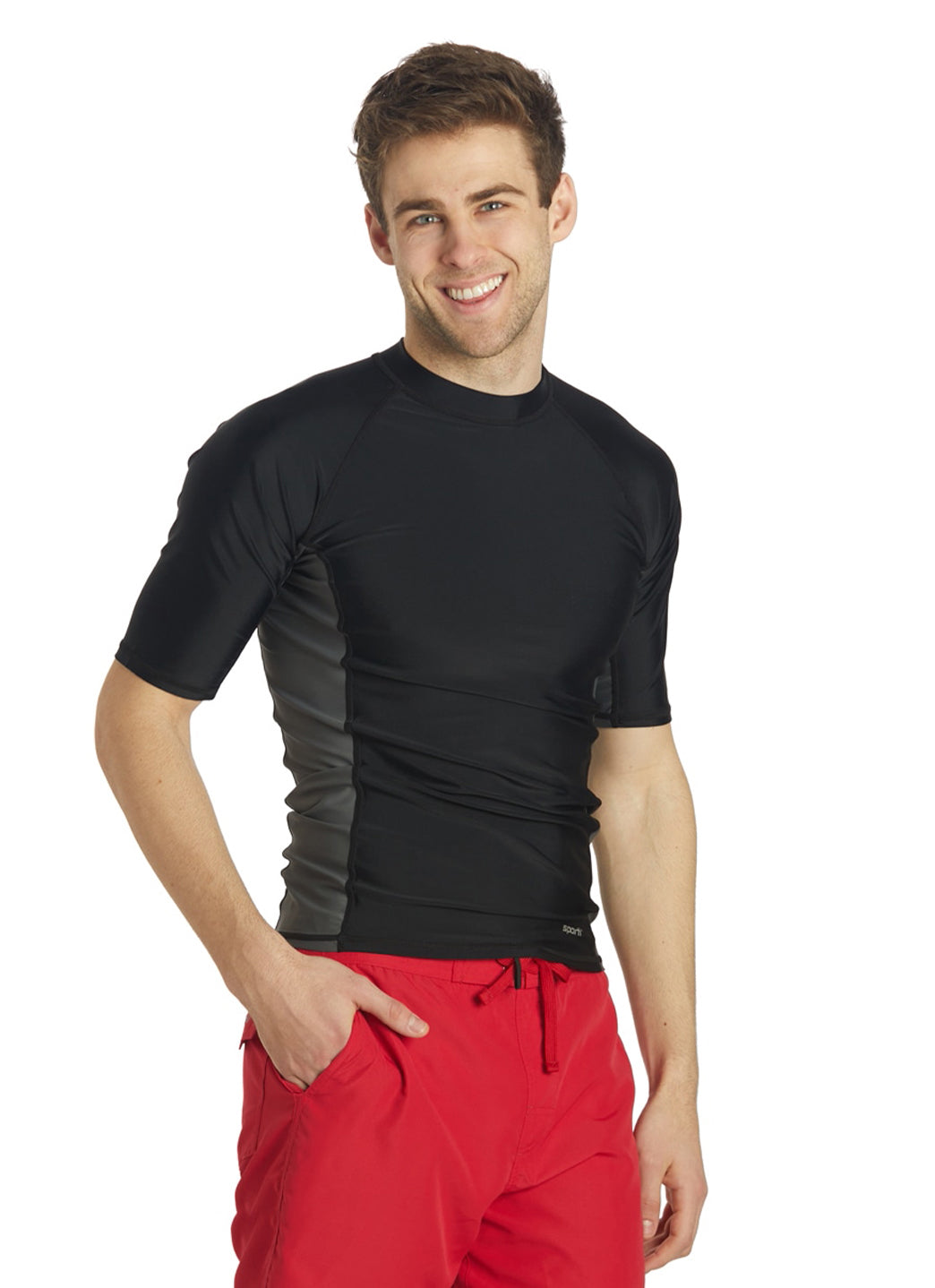 Sporti Men's S/S UPF 50+ Sport Fit Rash Guard