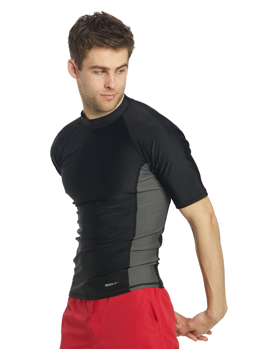 Sporti Men's S/S UPF 50+ Sport Fit Rash Guard
