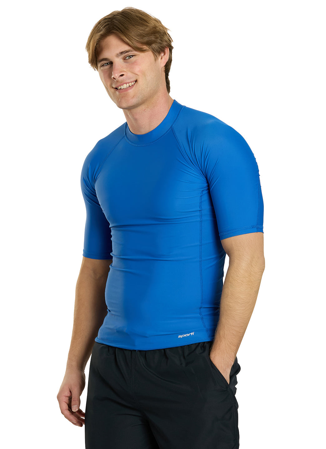 Sporti Men's S/S UPF 50+ Sport Fit Rash Guard