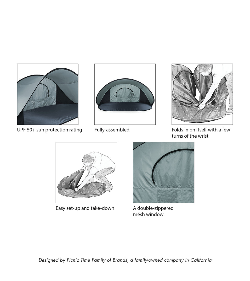 Picnic Time Manta Popup Sun/Wind Shelter Beach Tent