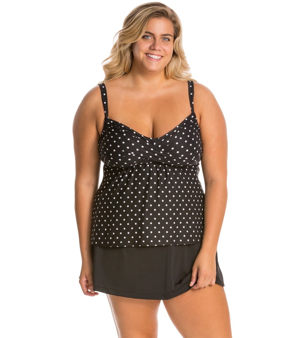 Maxine Plus Size Solid Swim Skirt