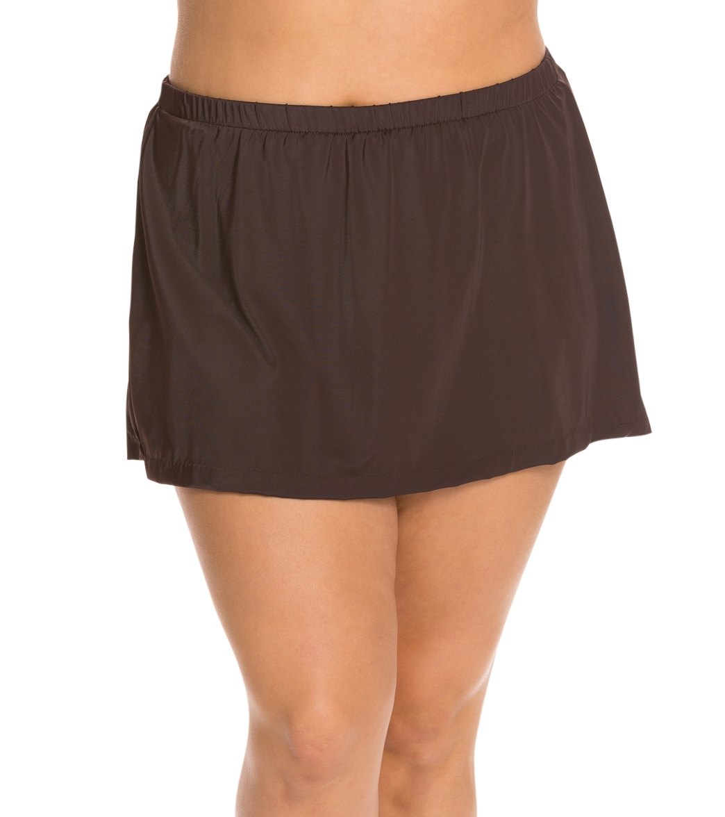 Maxine Plus Size Solid Swim Skirt