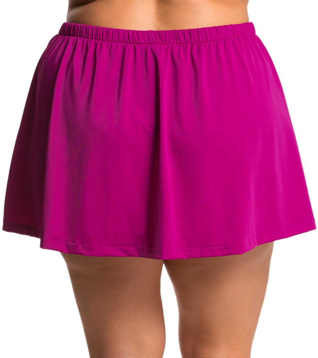 Maxine Plus Size Solid Swim Skirt