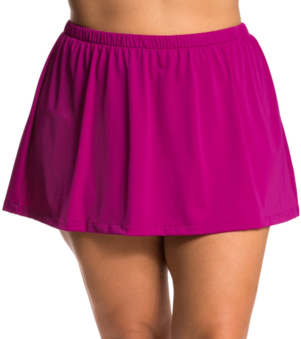 Maxine Plus Size Solid Swim Skirt