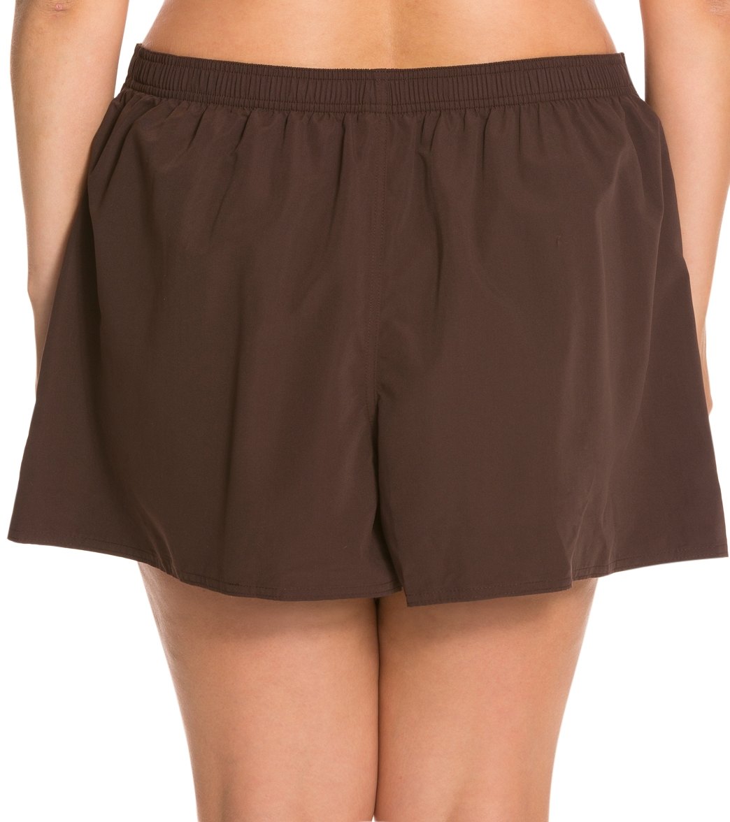 Maxine Plus Size Solids Woven Board Shorts