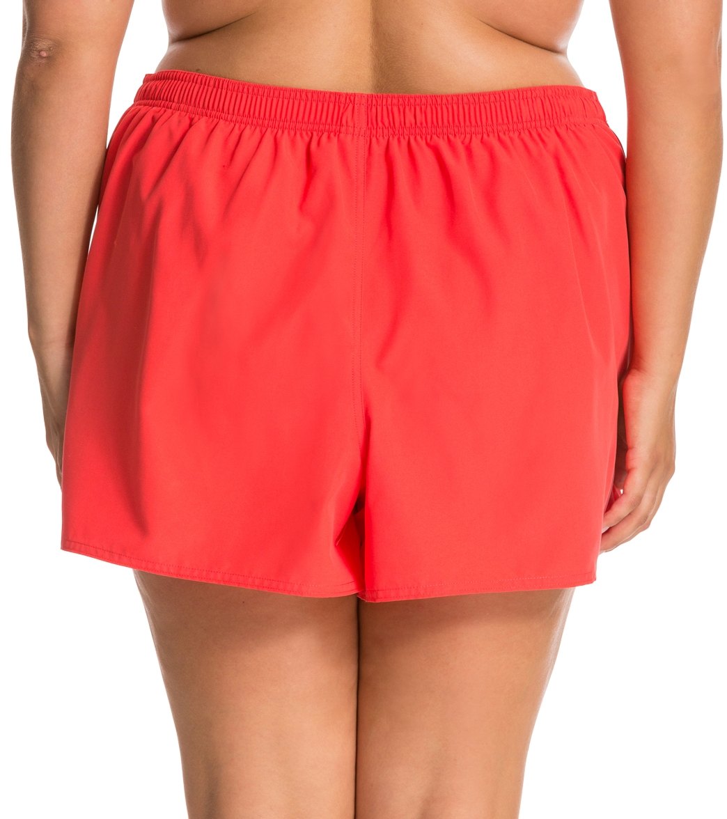 Maxine Plus Size Solids Woven Board Shorts