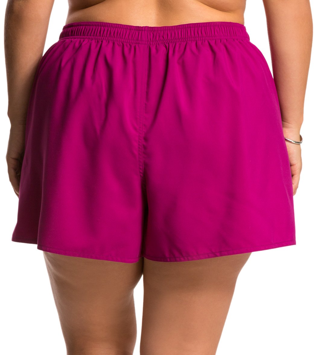 Maxine Plus Size Solids Woven Board Shorts