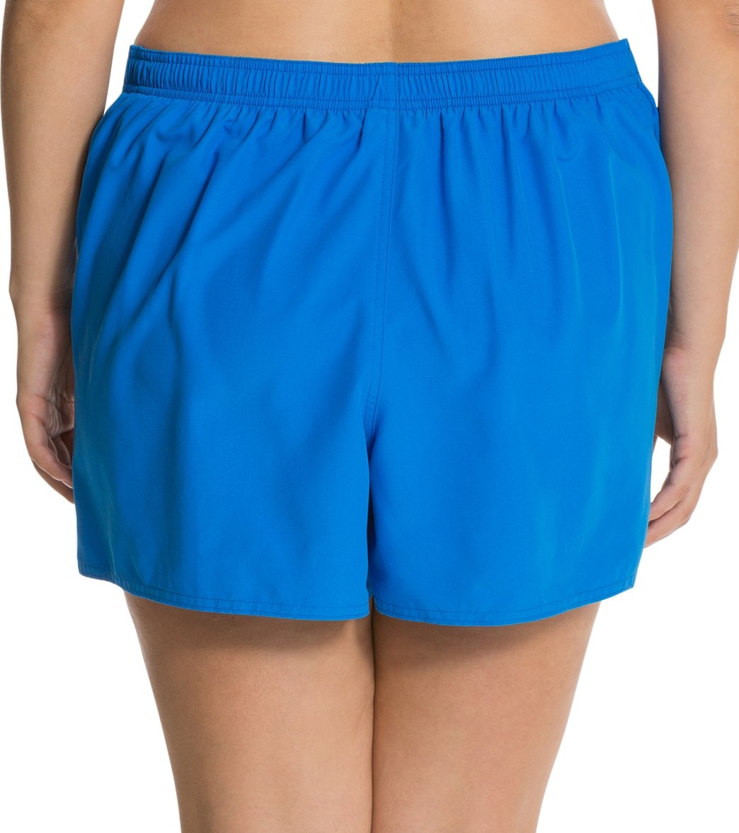 Maxine Plus Size Solids Woven Board Shorts