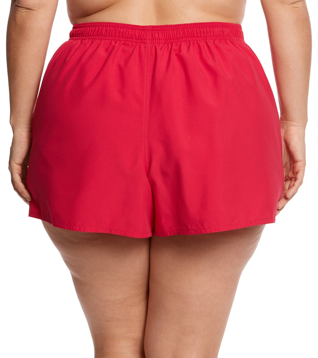 Maxine Plus Size Solids Woven Board Shorts