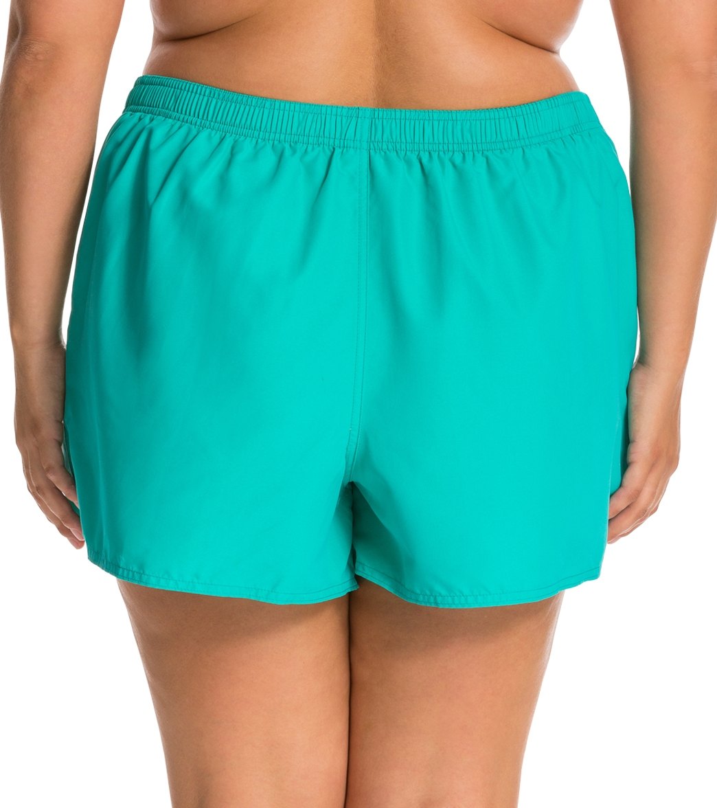 Maxine Plus Size Solids Woven Board Shorts
