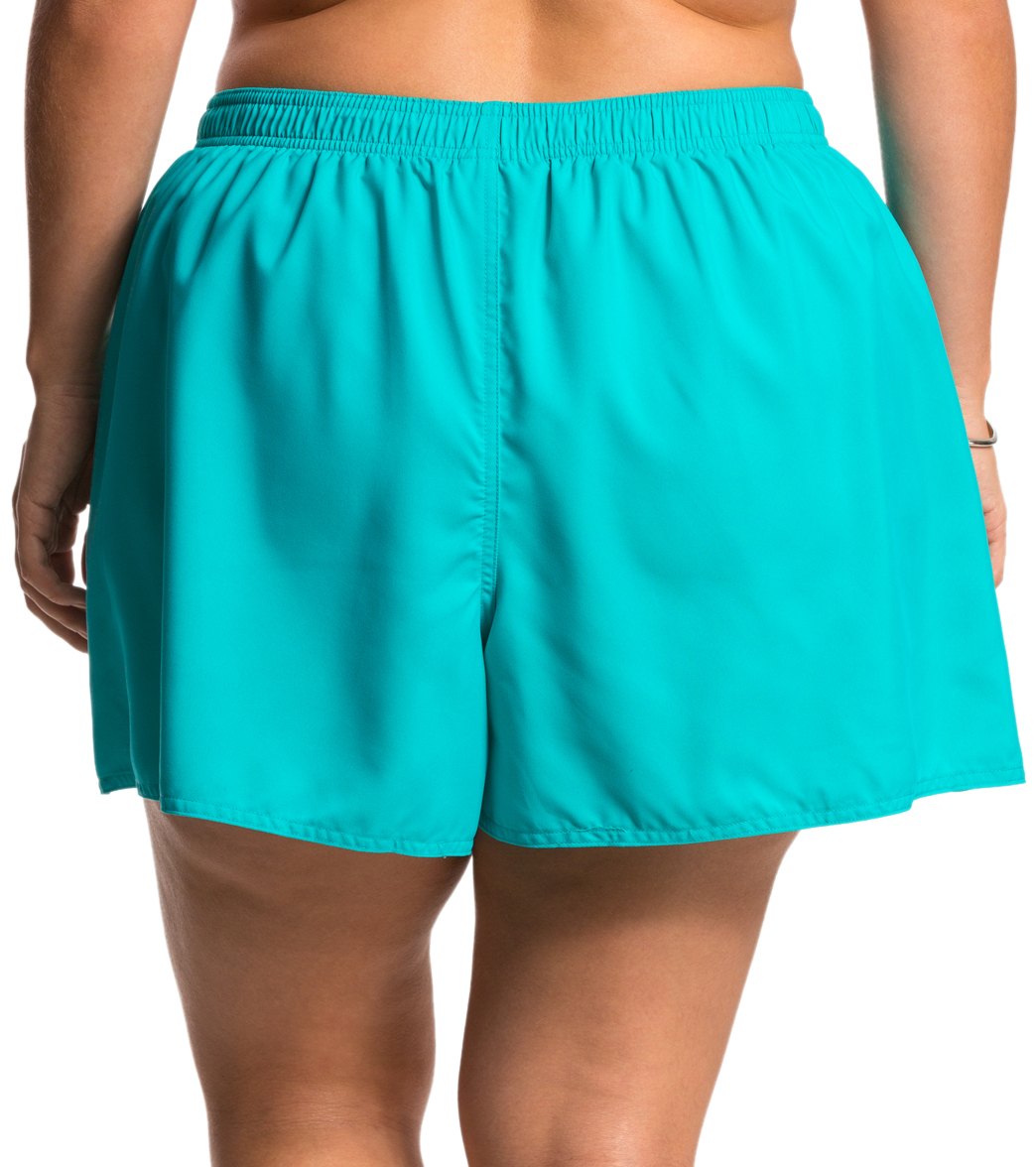 Maxine Plus Size Solids Woven Board Shorts