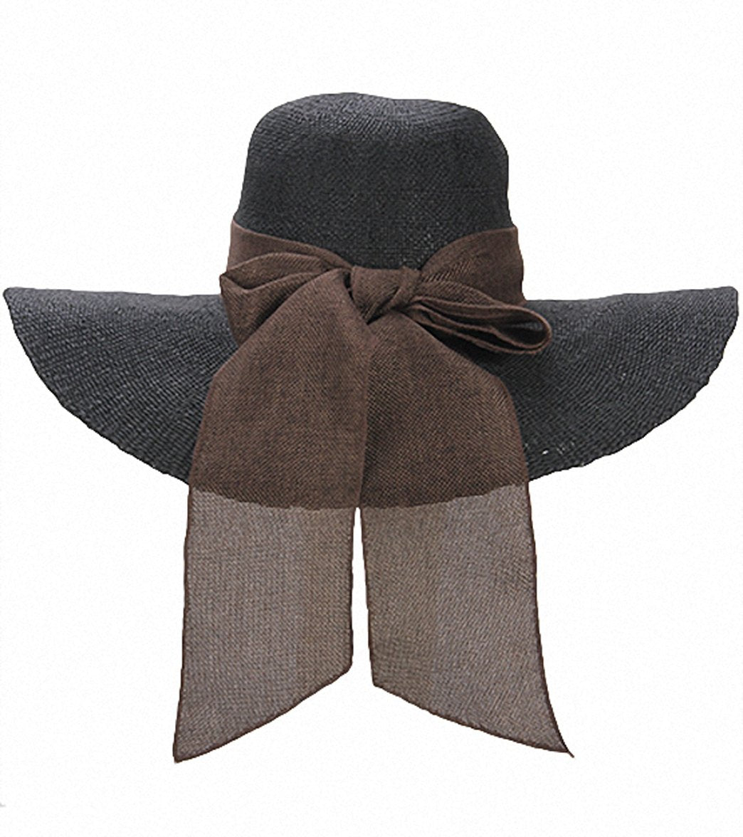 Sun N Sand Melina Crochet W/ Linen Scarf Straw Hat