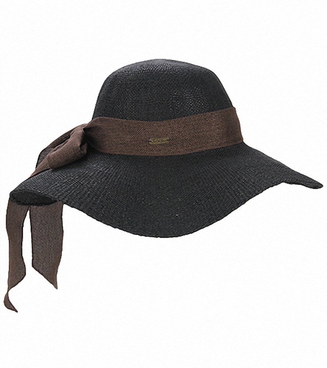 Sun N Sand Melina Crochet W/ Linen Scarf Straw Hat