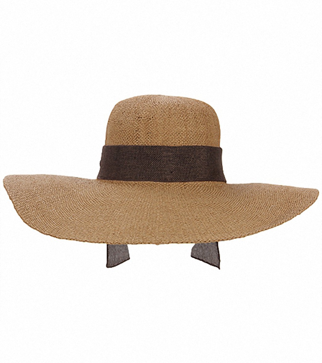 Sun N Sand Melina Crochet W/ Linen Scarf Straw Hat