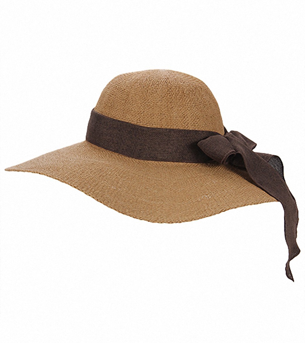 Sun N Sand Melina Crochet W/ Linen Scarf Straw Hat