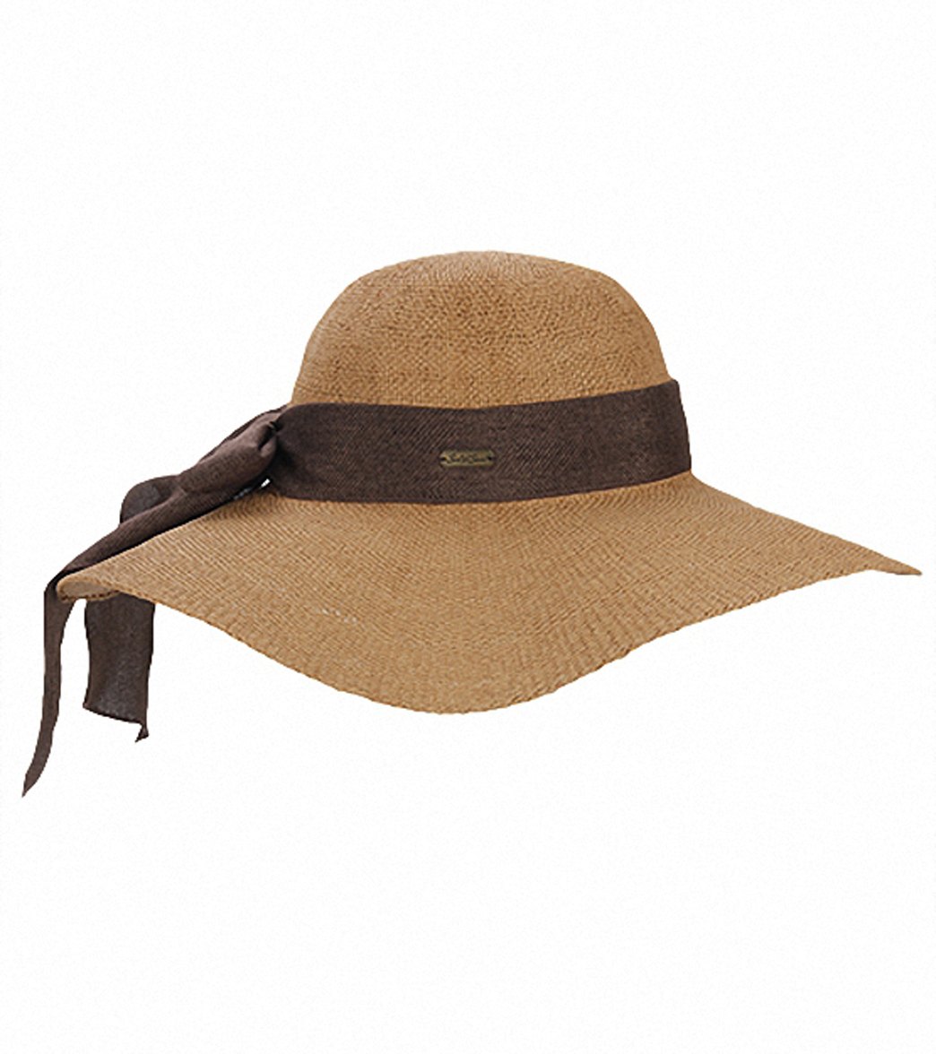 Sun N Sand Melina Crochet W/ Linen Scarf Straw Hat