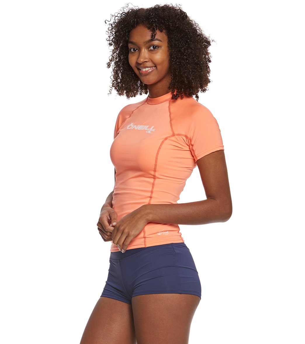 O'Neill Women's Basic Skins Short Sleeve Crew Rashguard