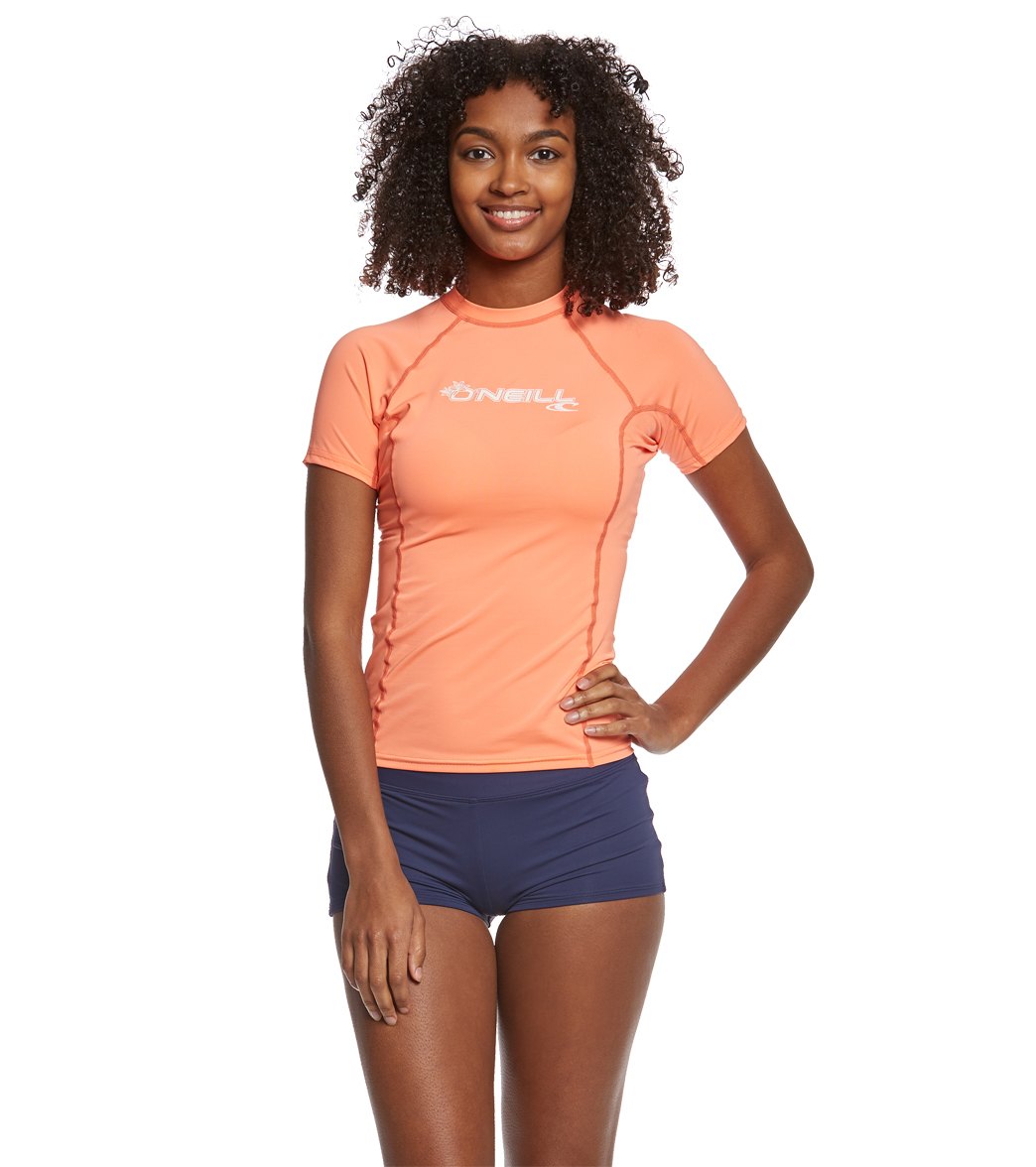 O'Neill Women's Basic Skins Short Sleeve Crew Rashguard