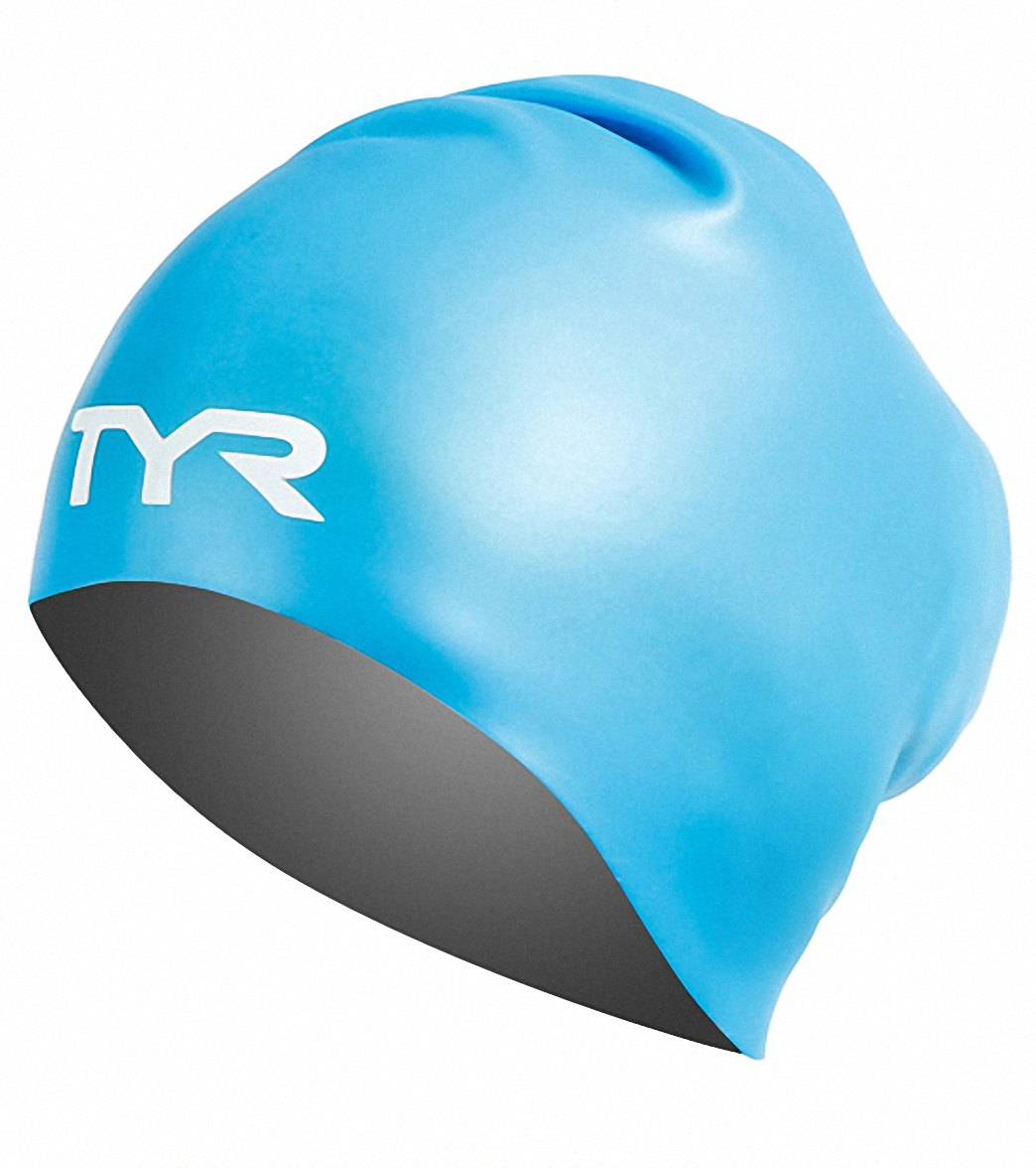 TYR Long Hair Wrinkle Free Silicone Swim Cap