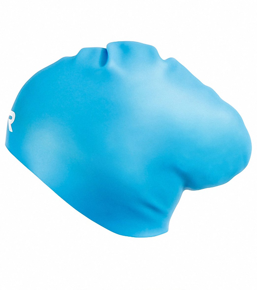 TYR Long Hair Wrinkle Free Silicone Swim Cap