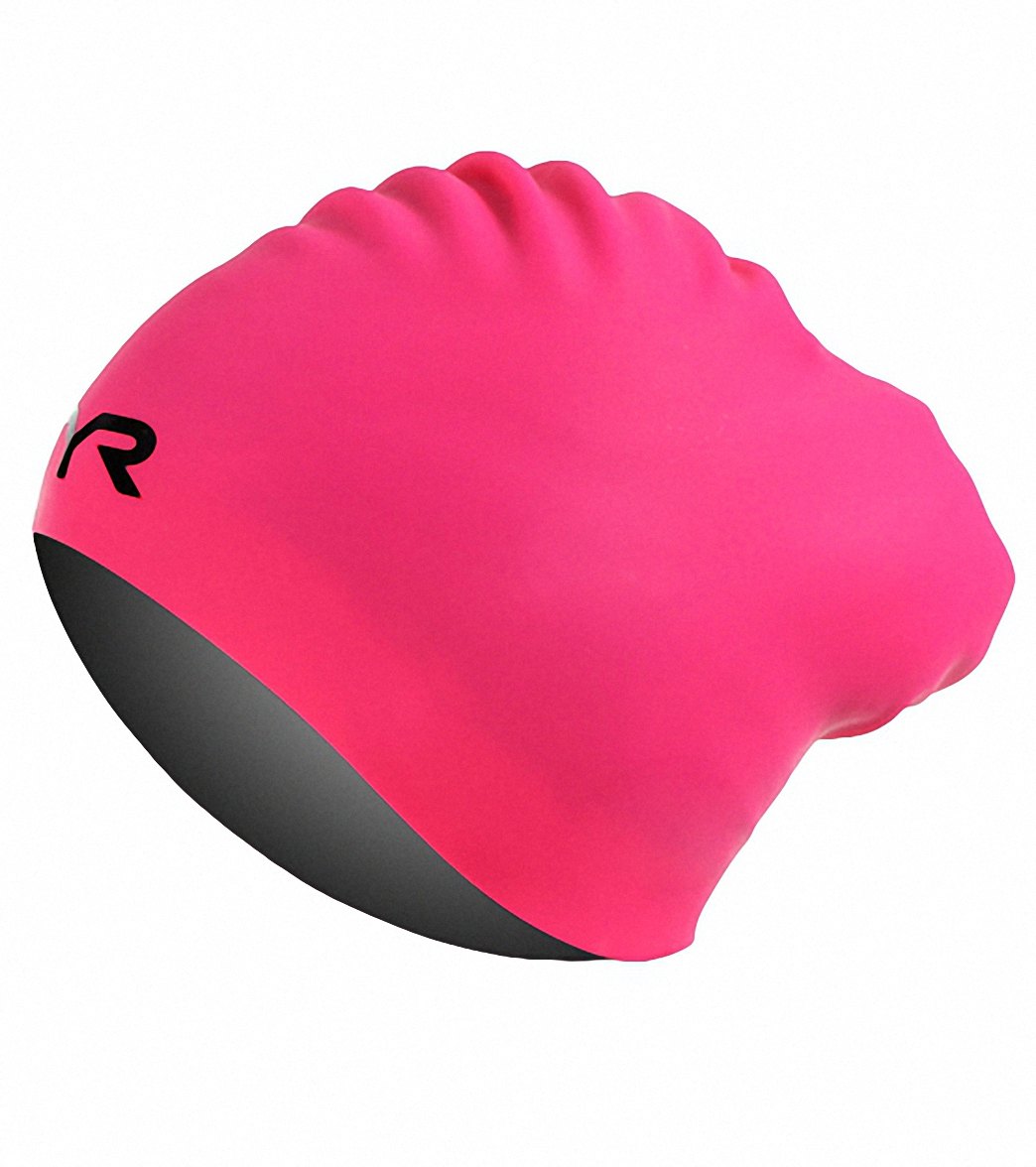 TYR Long Hair Wrinkle Free Silicone Swim Cap