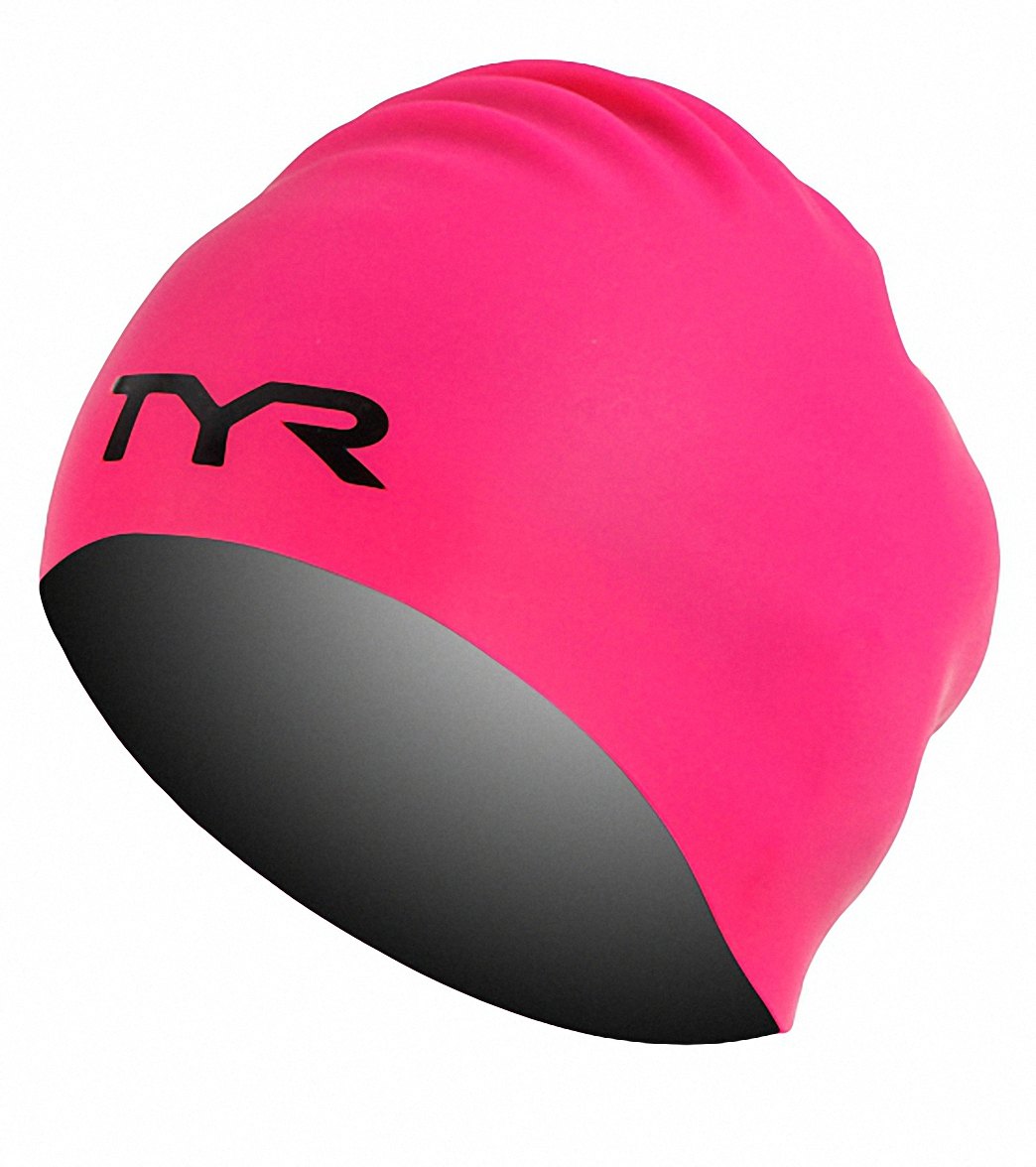 TYR Long Hair Wrinkle Free Silicone Swim Cap
