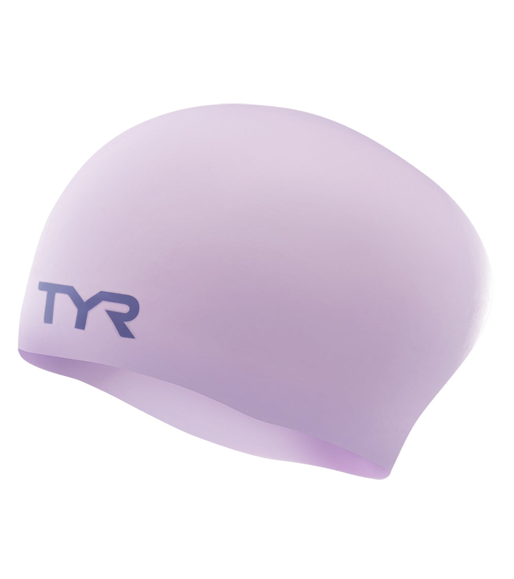 TYR Long Hair Wrinkle Free Silicone Swim Cap