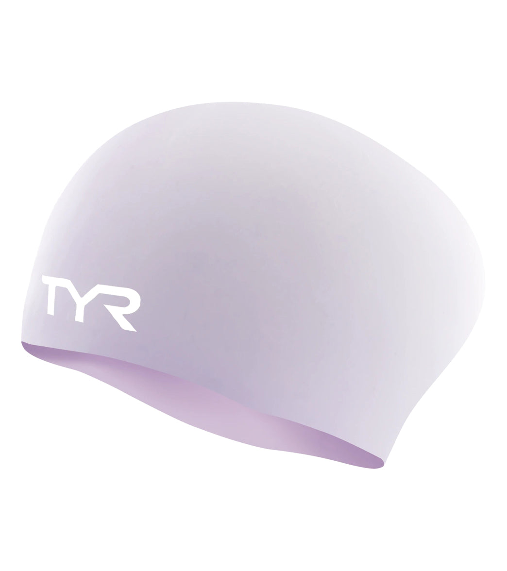 TYR Long Hair Wrinkle Free Silicone Swim Cap