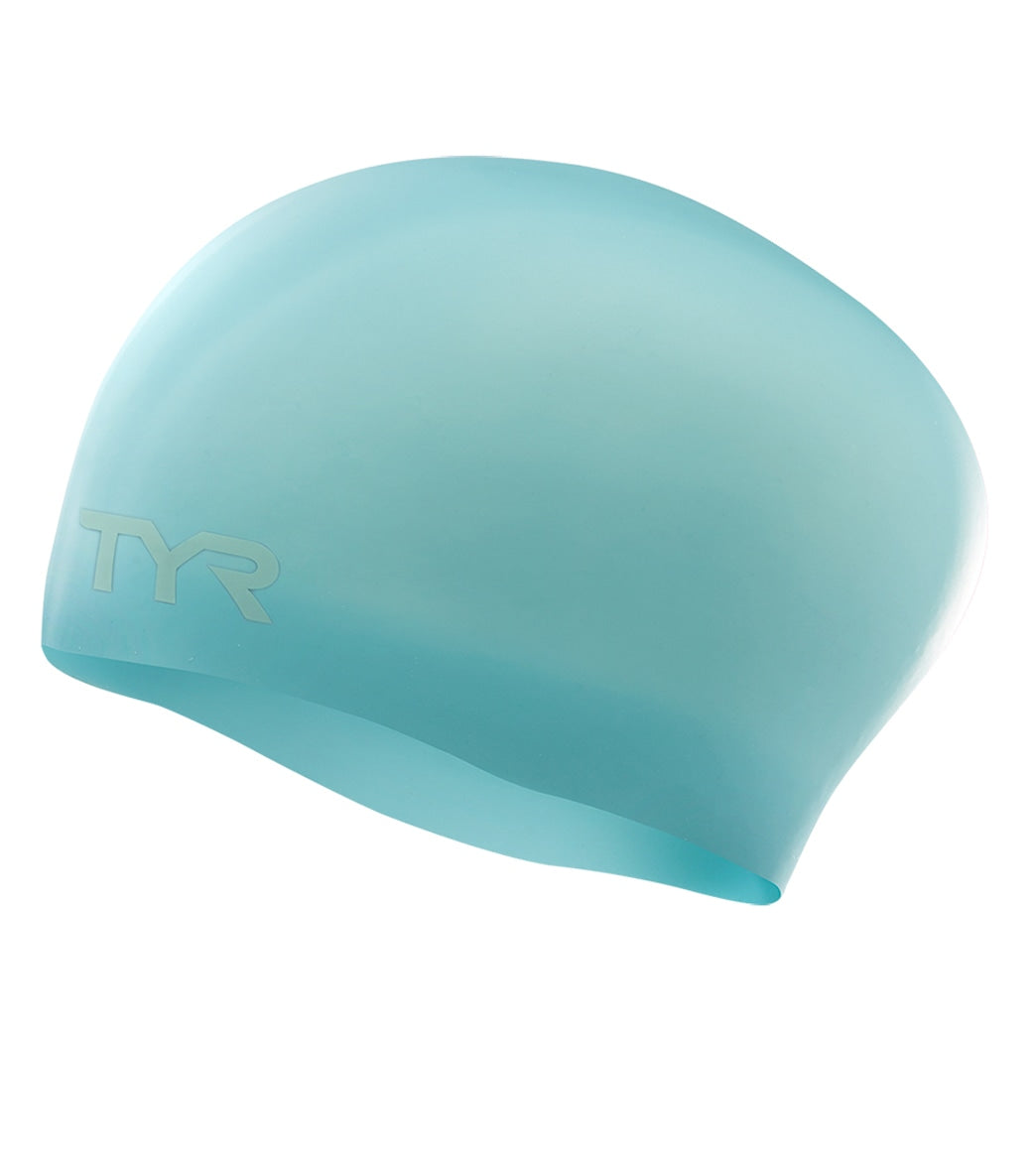 TYR Long Hair Wrinkle Free Silicone Swim Cap