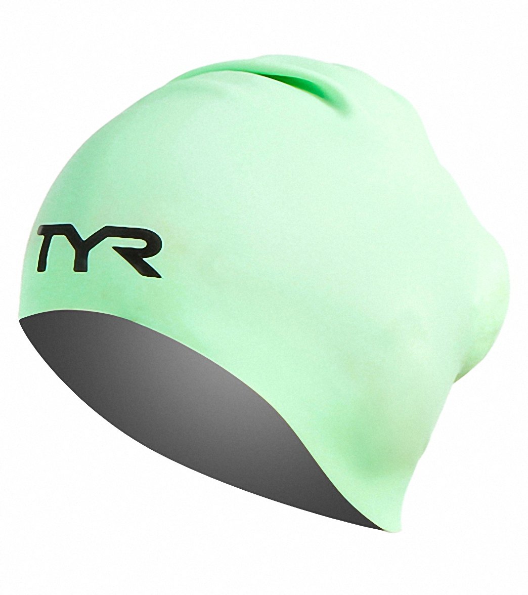 TYR Long Hair Wrinkle Free Silicone Swim Cap